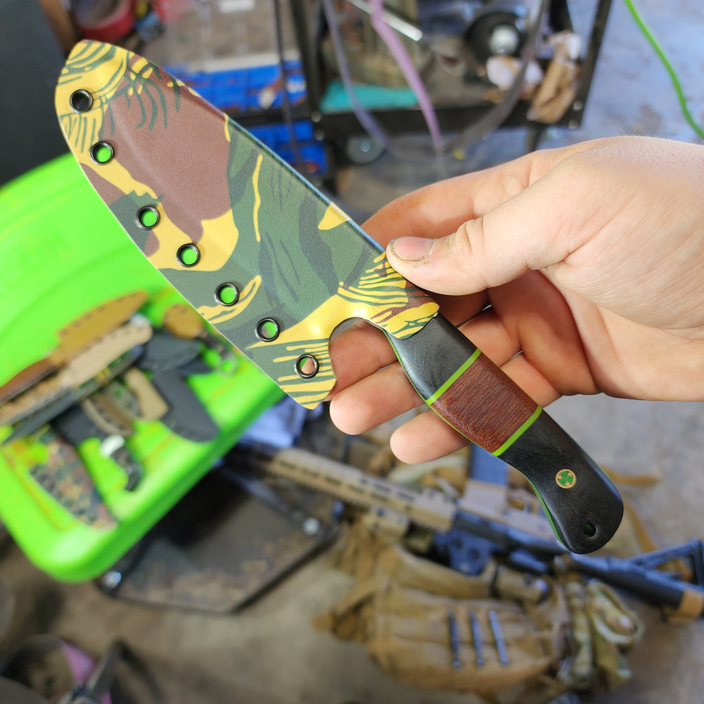 Micarta and lime g10 edc2