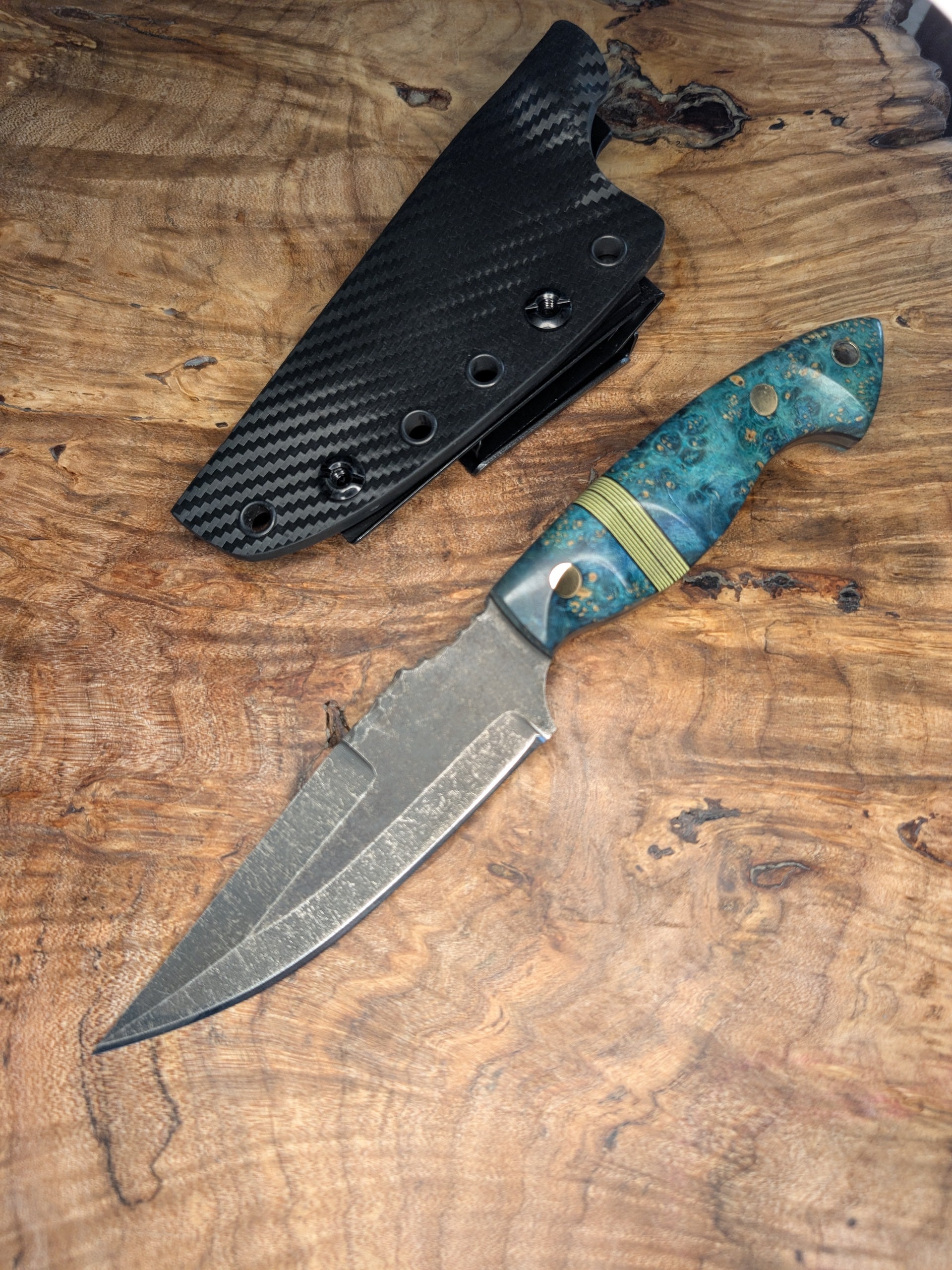 Blue Maple Burl Frenzy