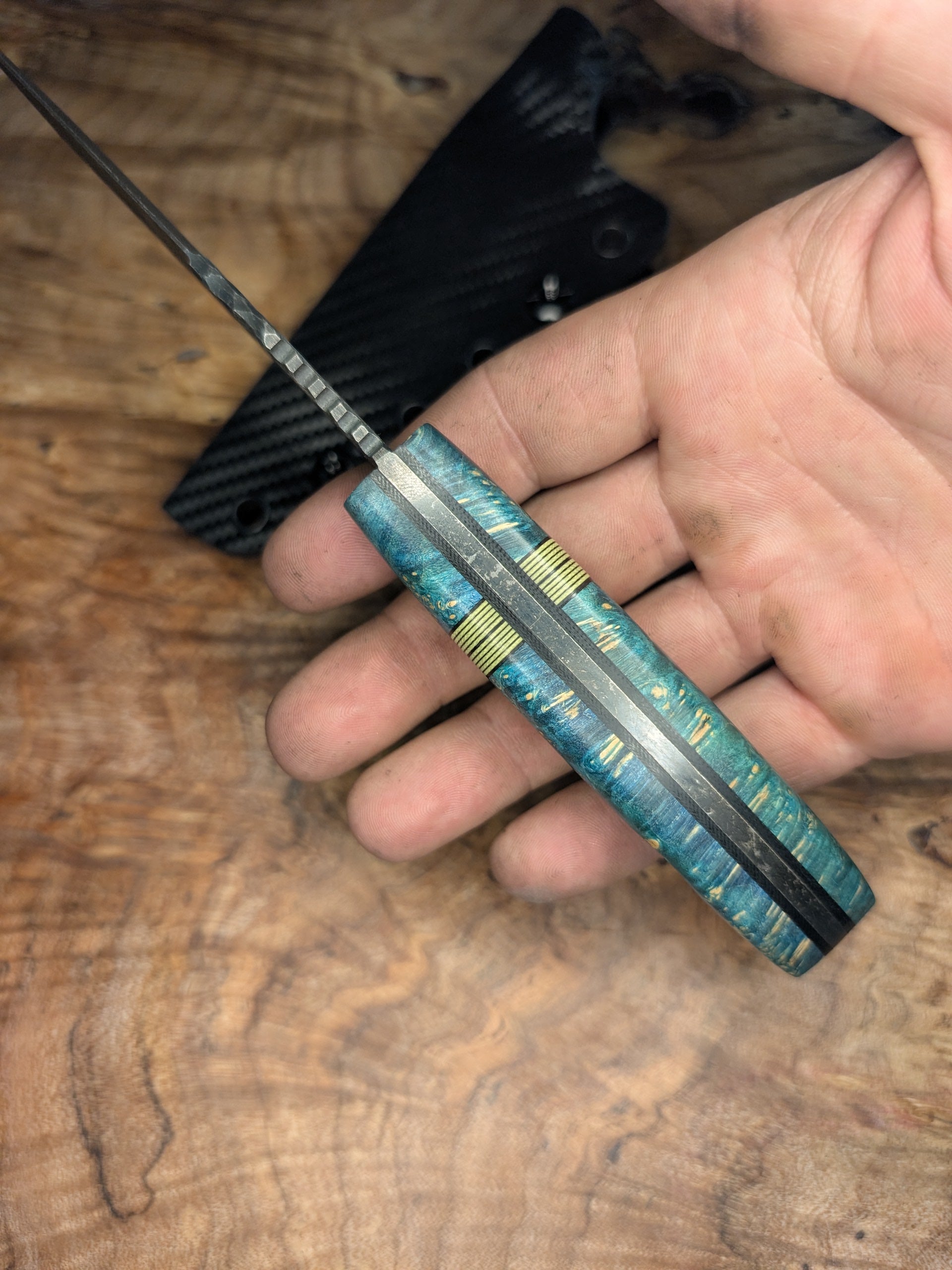 Blue Maple Burl Frenzy