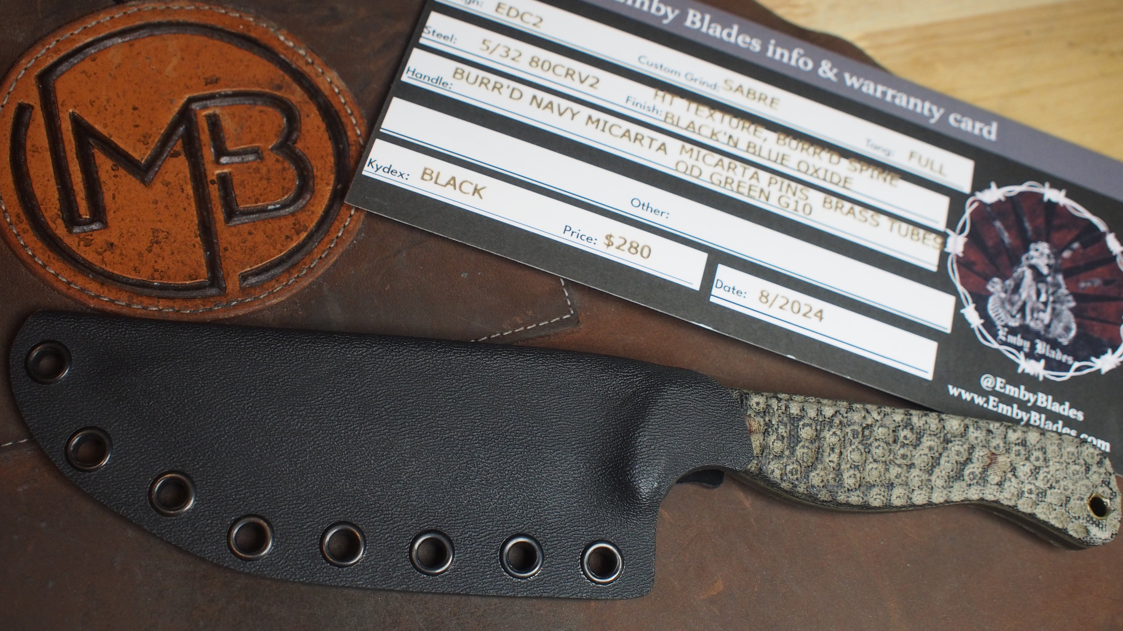 Dimpled Micarta, EDC2