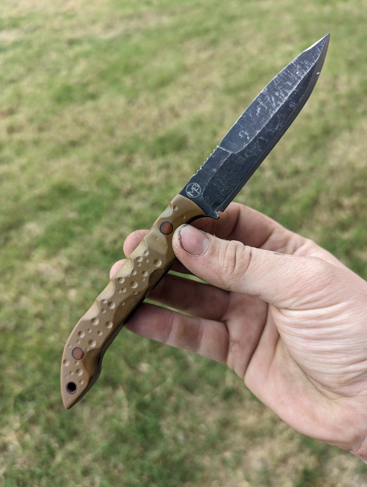 Custom KDS butterknife with Brown G10 handles