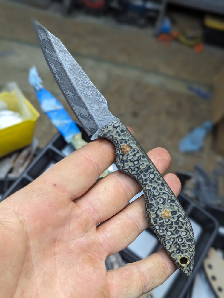 Stippled Rubberized G10 Sliver