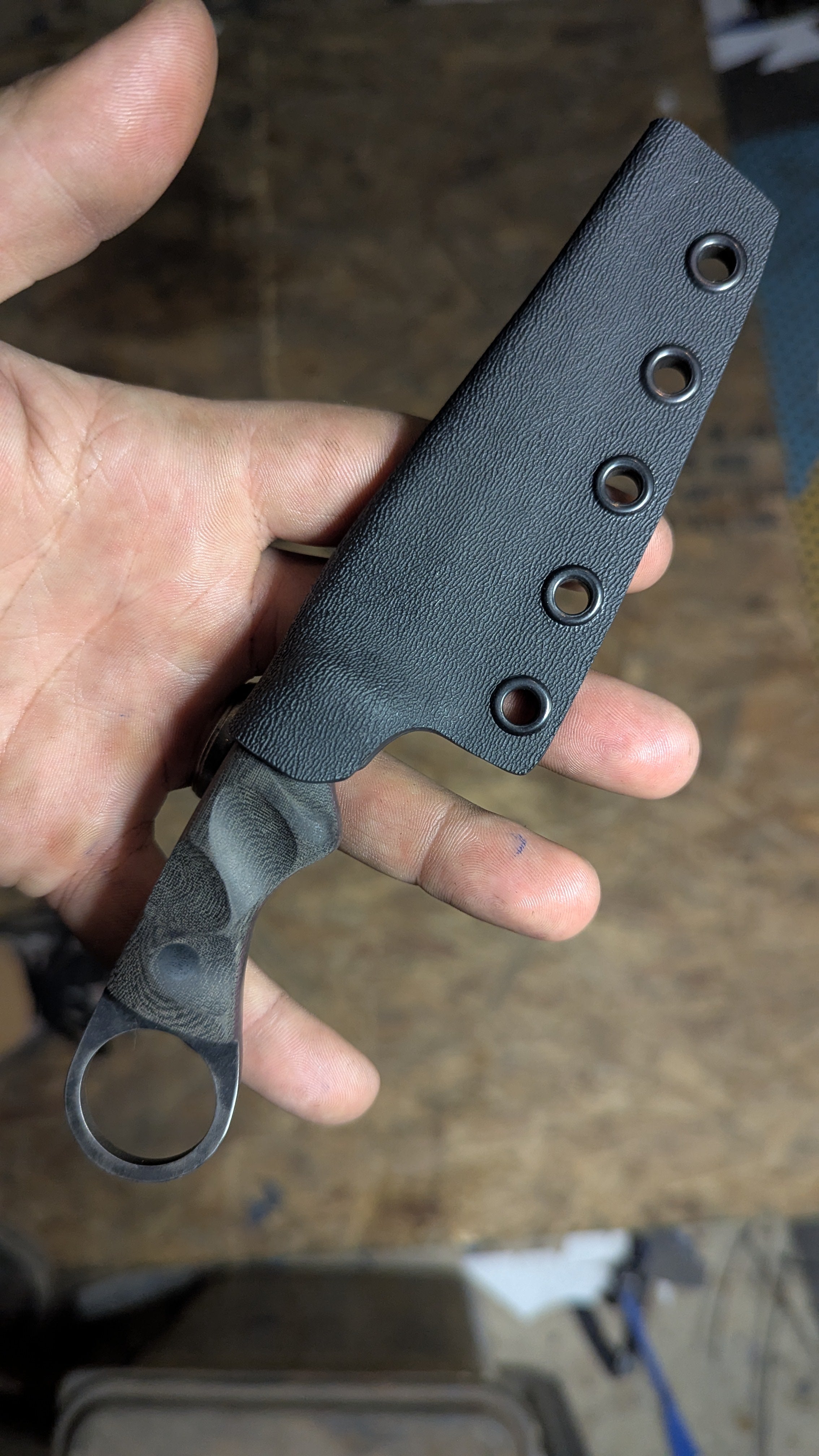 Black Micarta, Ringed Sliver