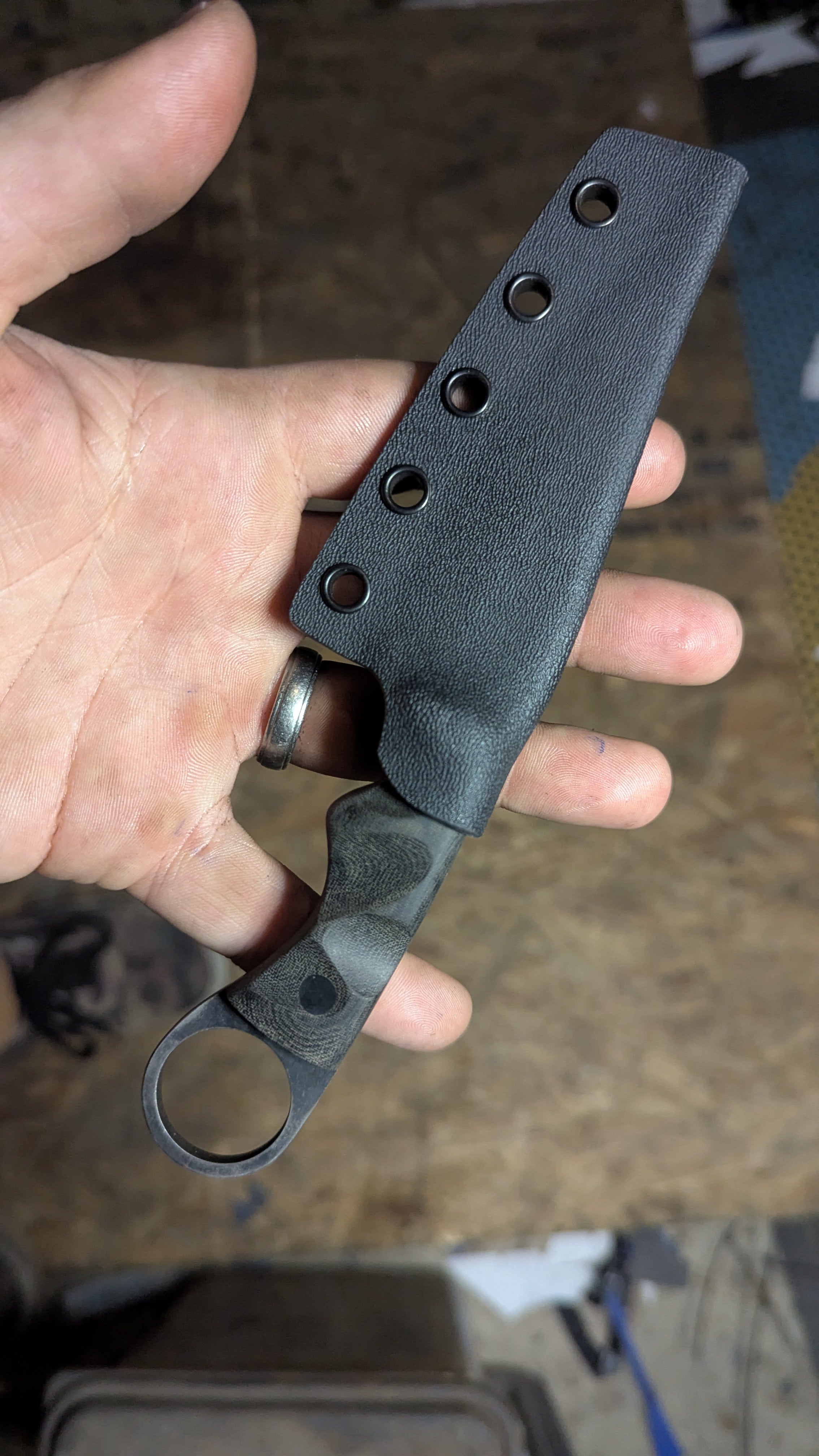 Black Micarta, Ringed Sliver