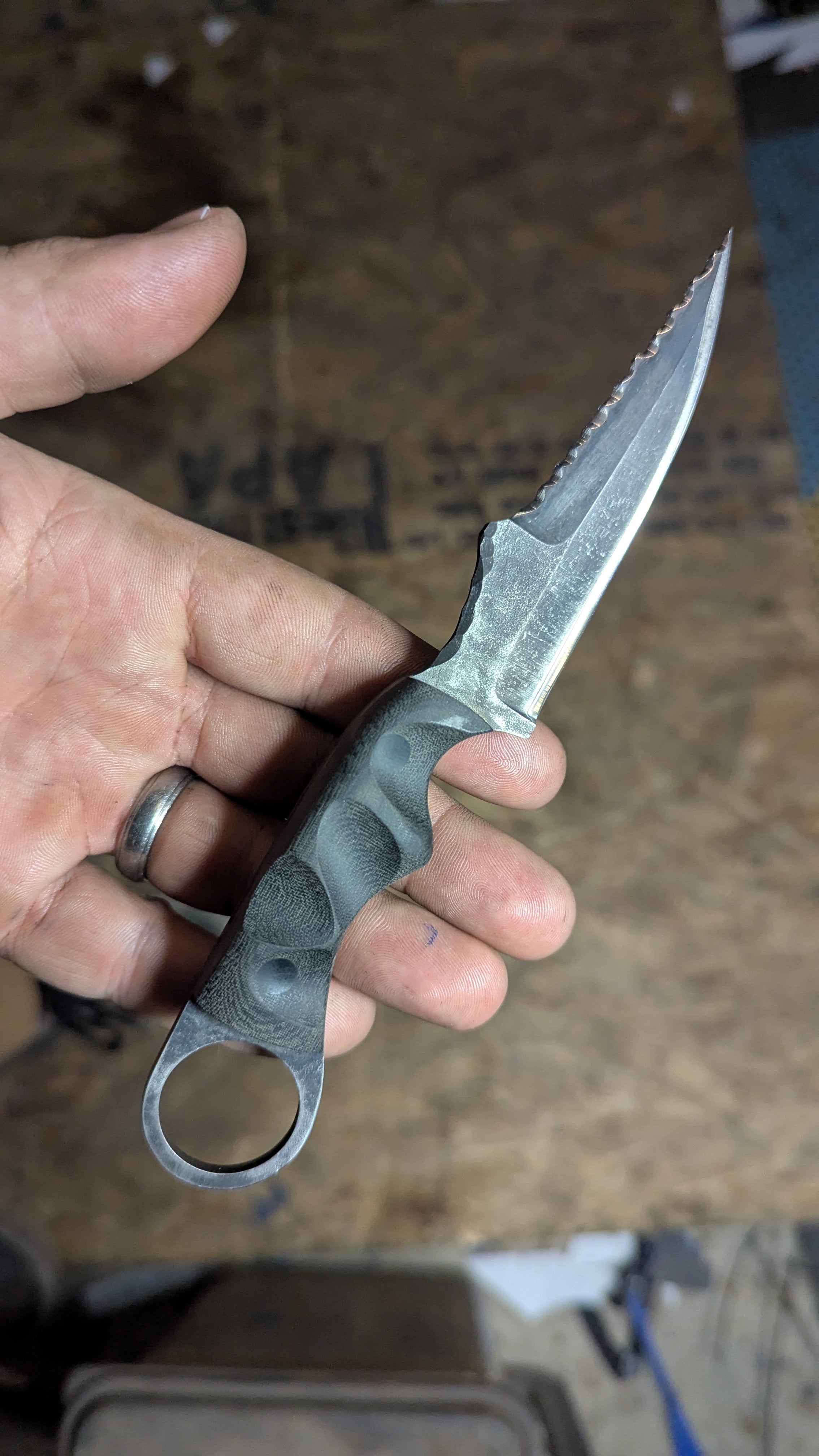 Black Micarta, Ringed Sliver – Embyblades