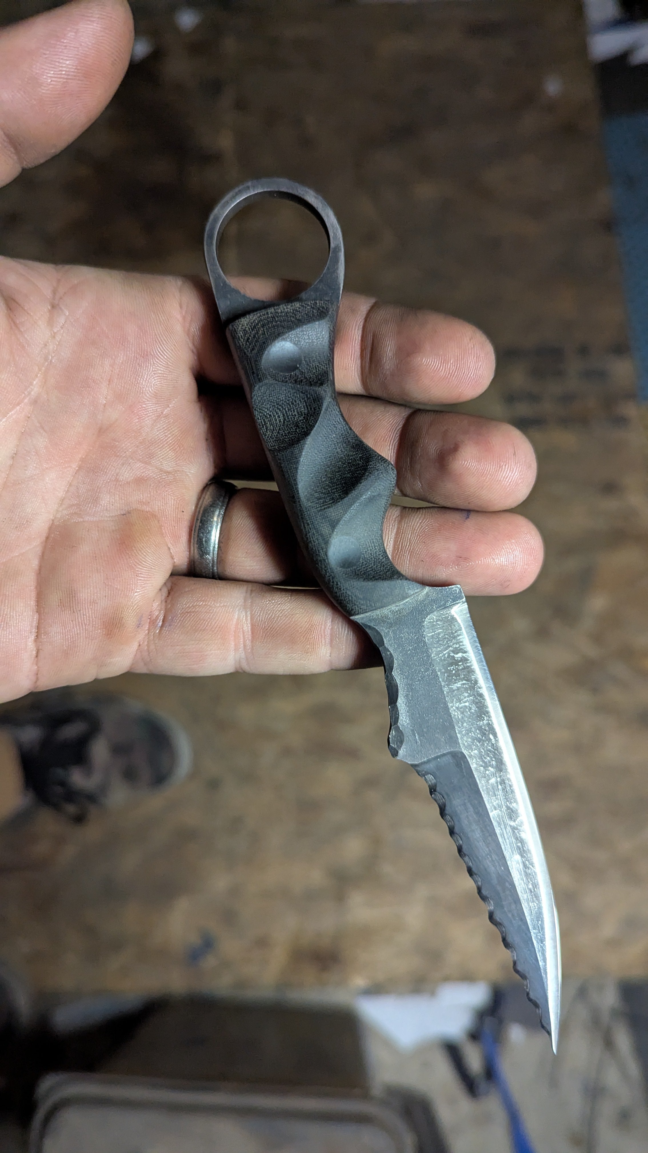 Black Micarta, Ringed Sliver