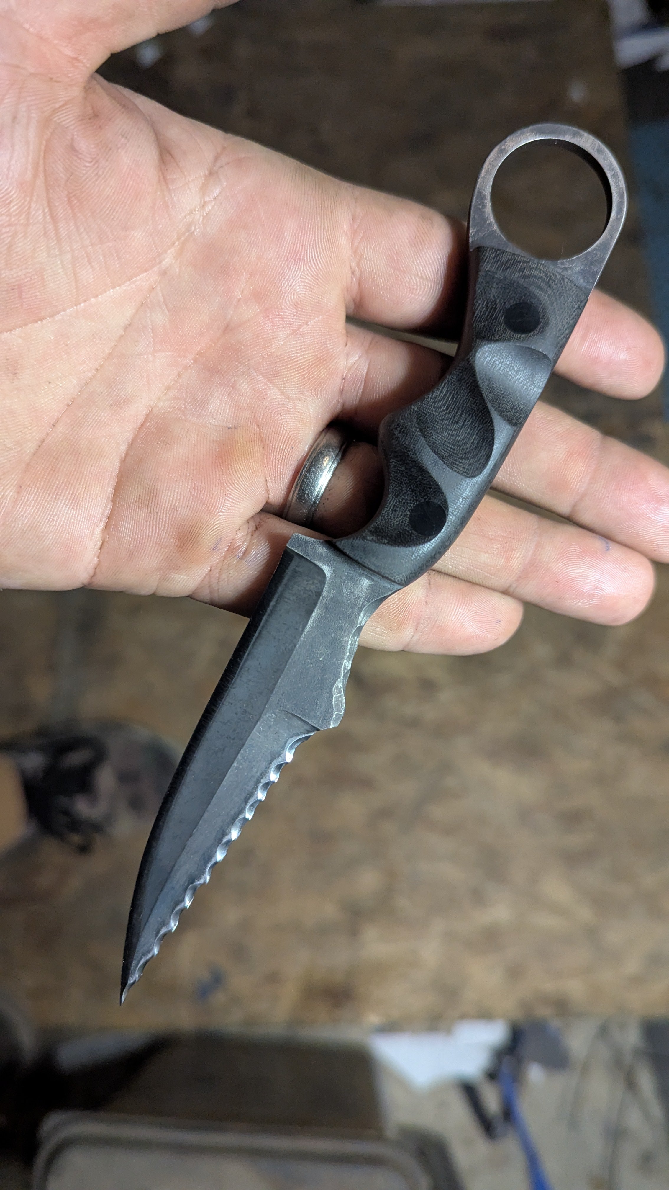 Black Micarta, Ringed Sliver