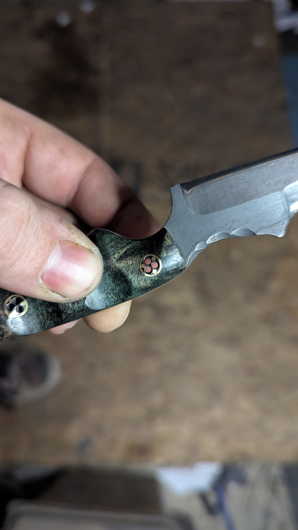 Green Maple Burl, Ringed Sliver