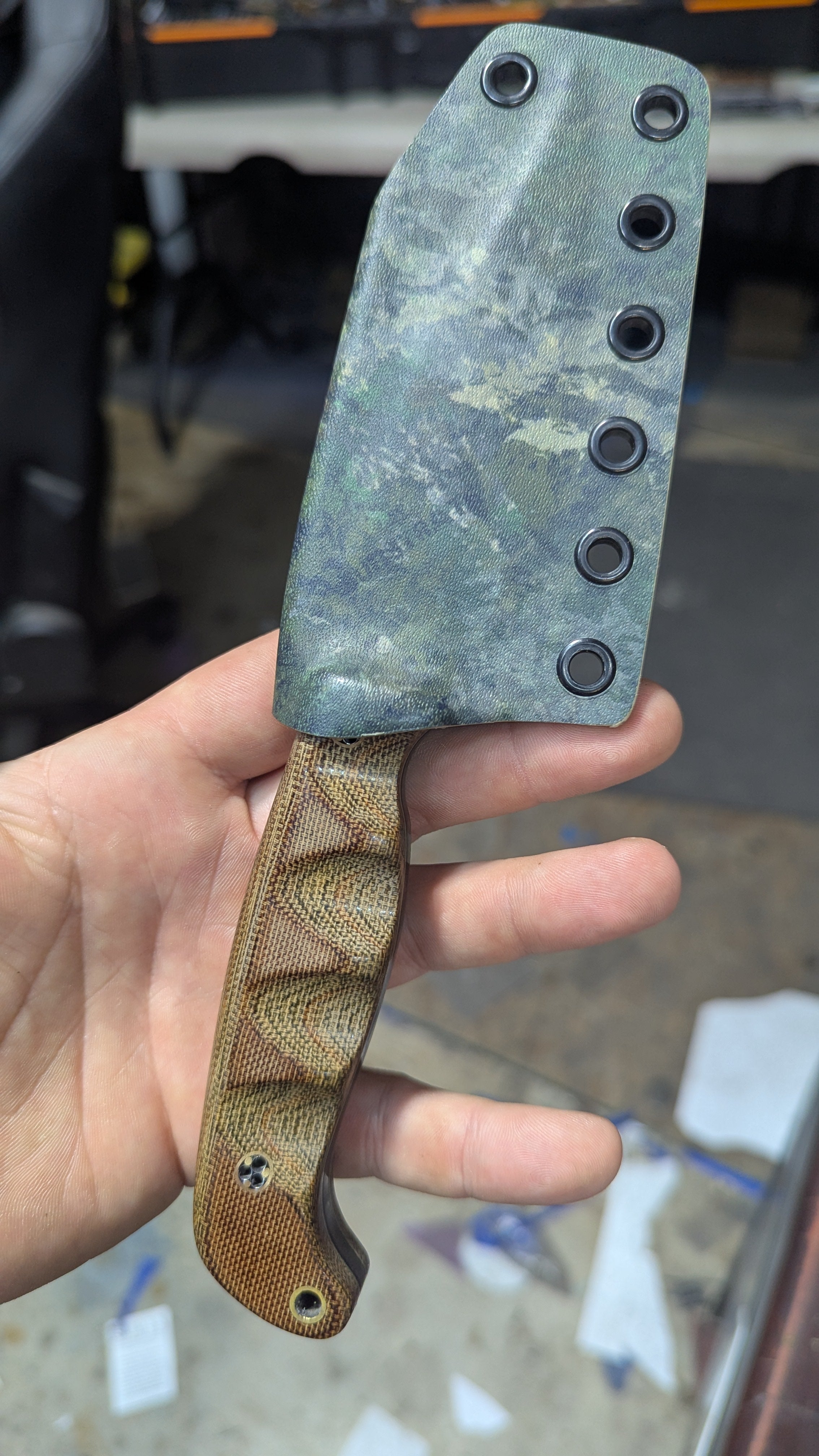 Custom Green Micarta Punk