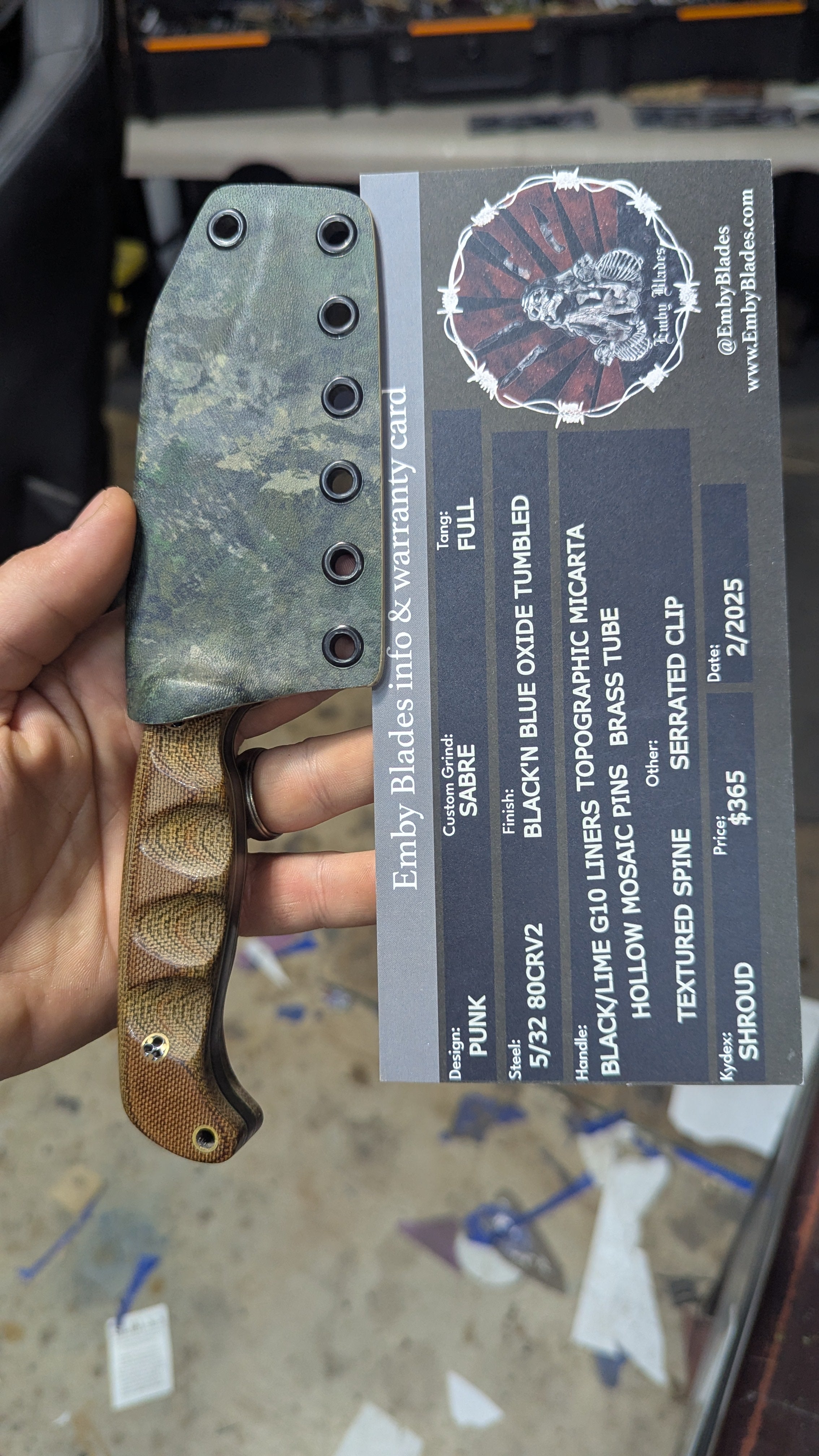 Custom Green Micarta Punk