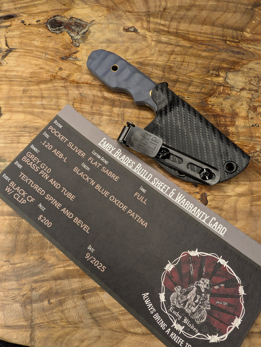 Grey G10 Pocket sliver