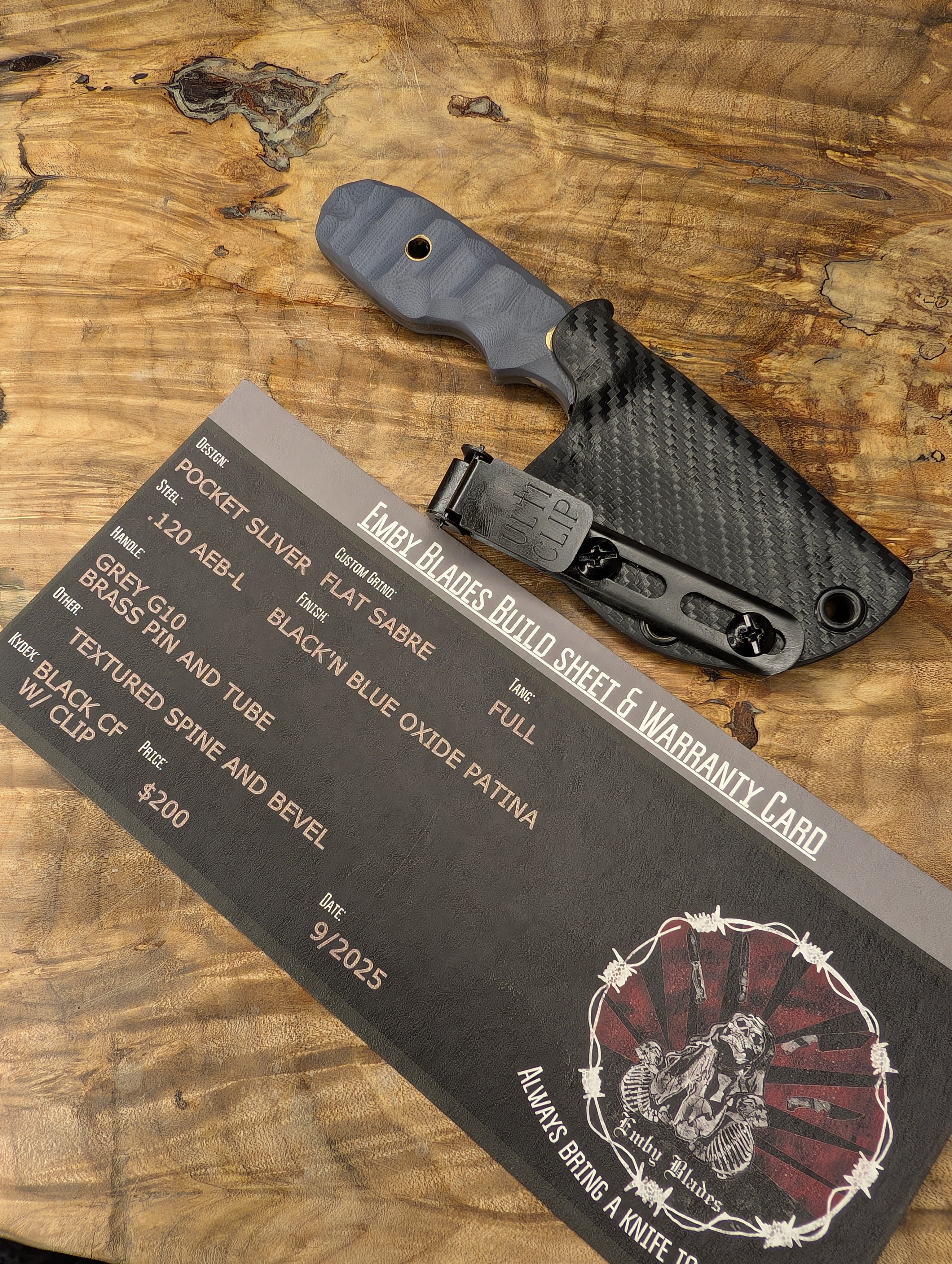 Grey G10 Pocket sliver