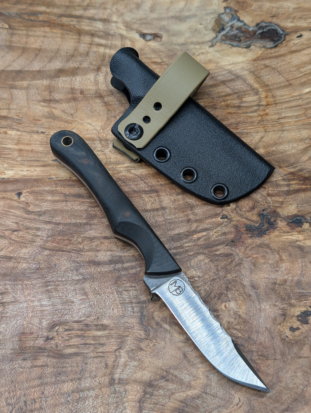 Black Micarta Belt Clipper