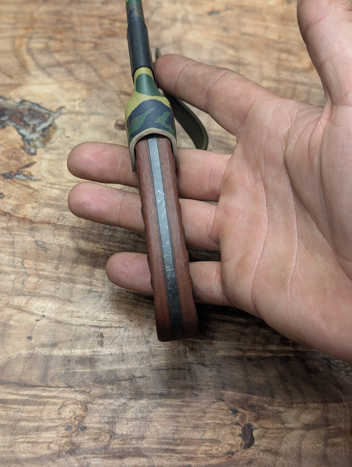 Aged Micarta Ringed Skinner