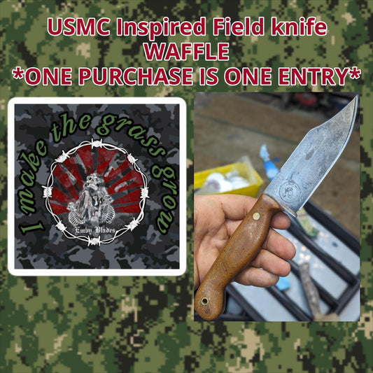 3x3 Emby Blades sticker, USMC Field Knife Entry