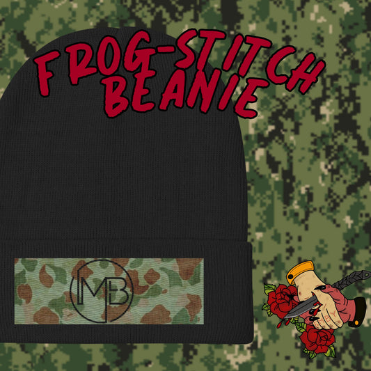Frog Stitch Embroidered Beanie