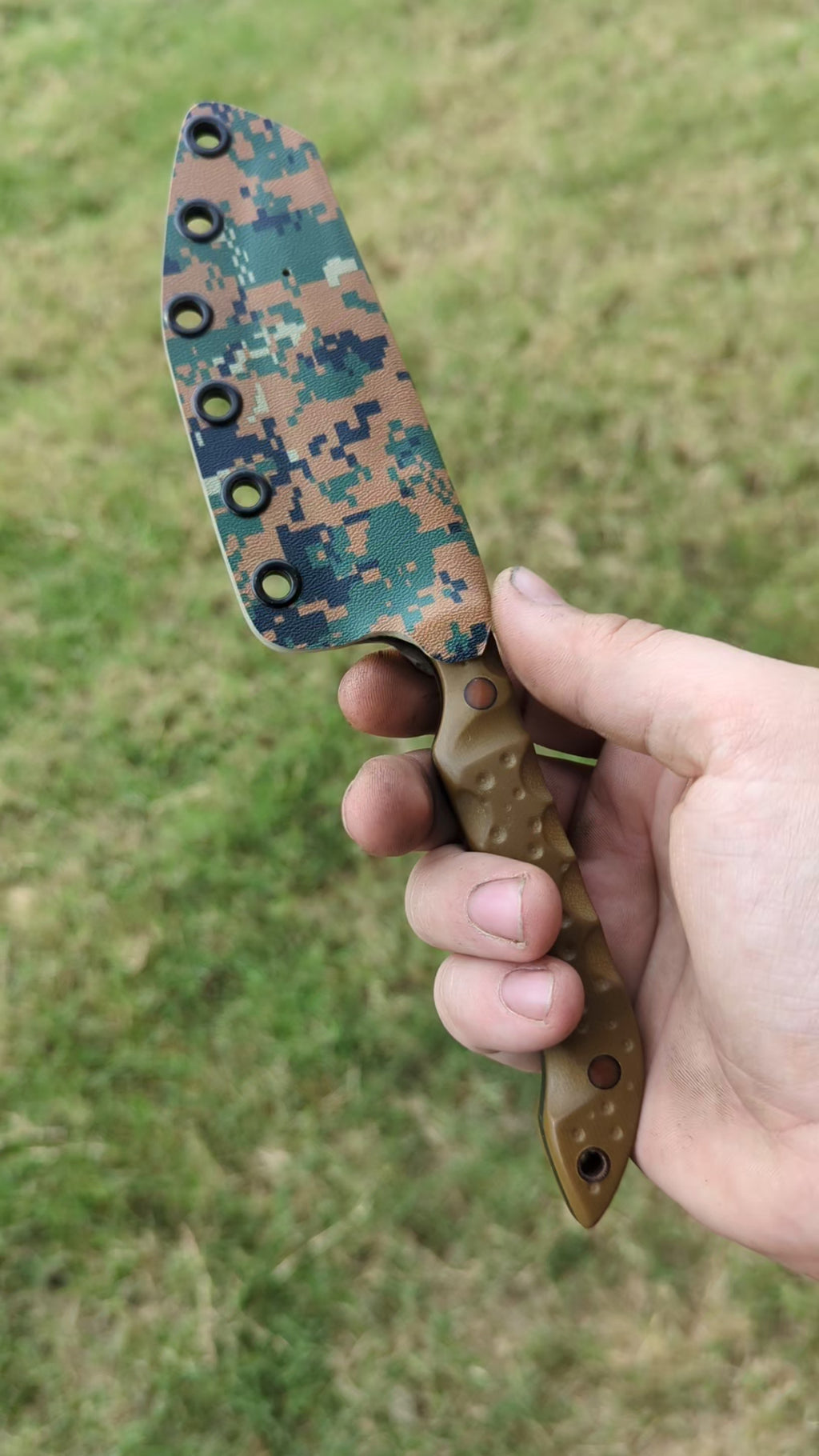Custom KDS butterknife with Brown G10 handles
