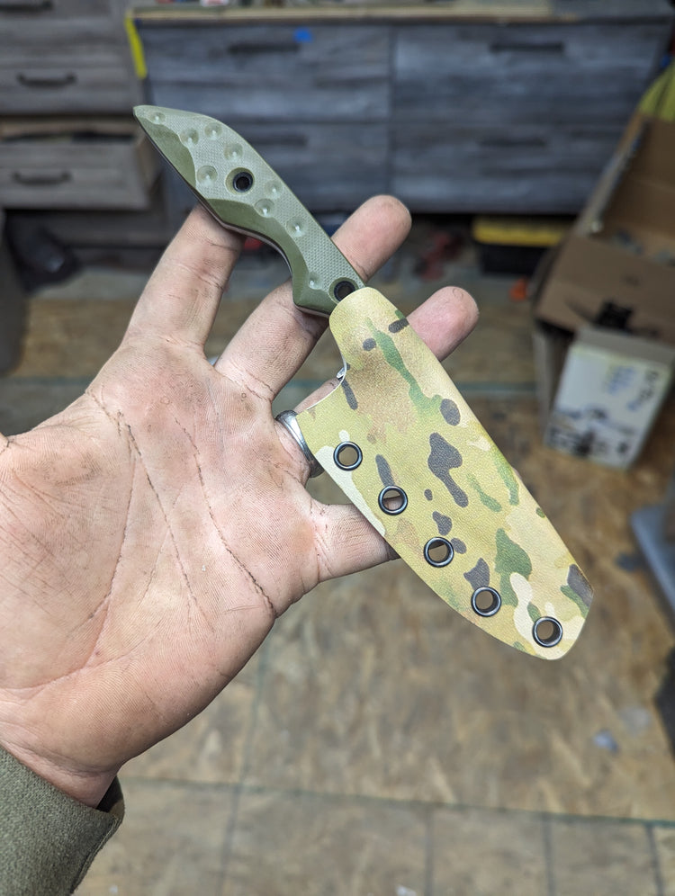 Dimpled OD Green G10 sliver