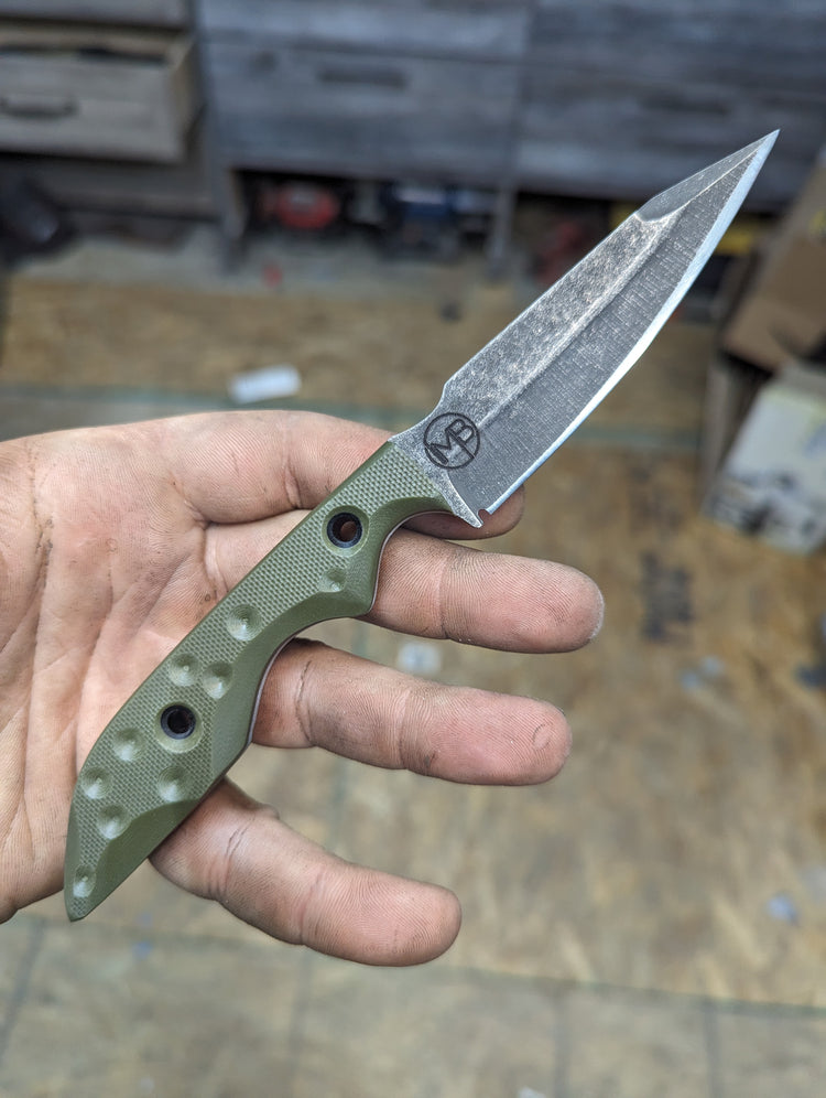 Dimpled OD Green G10 sliver