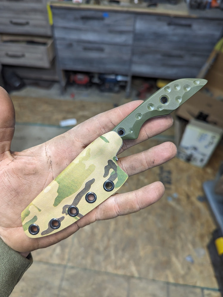 Dimpled OD Green G10 sliver