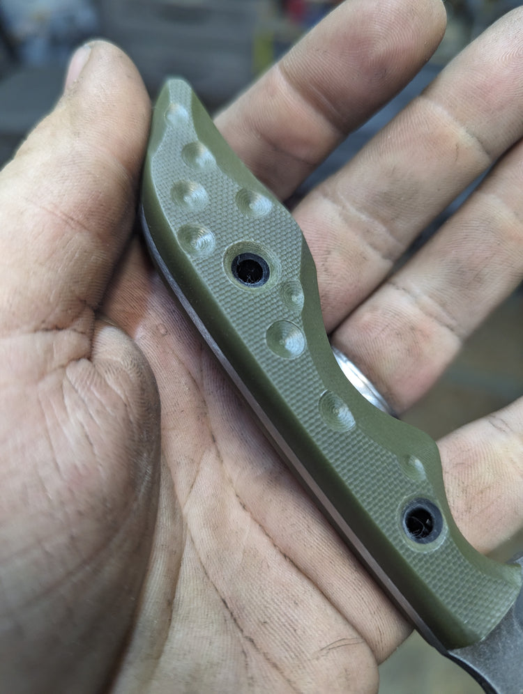 Dimpled OD Green G10 sliver