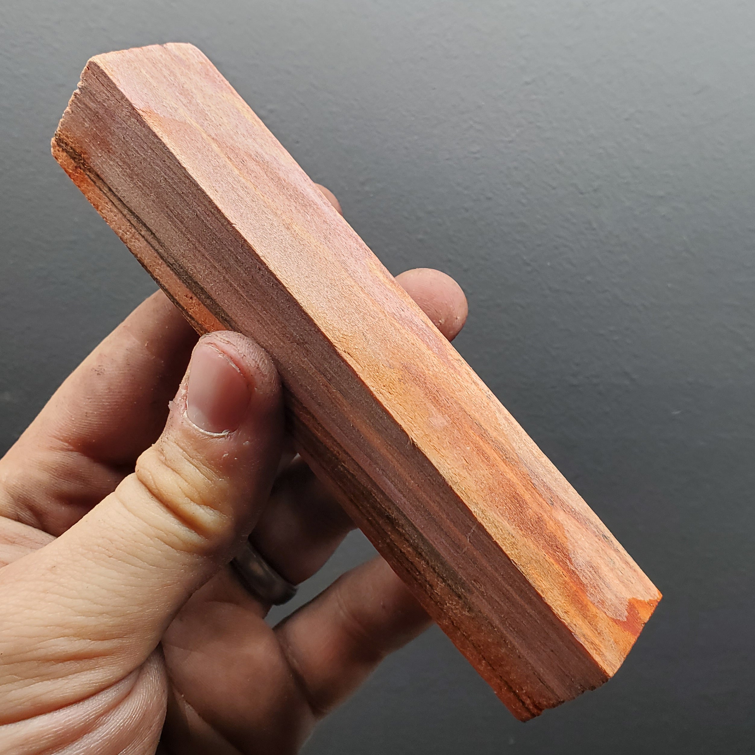 Orange dyed Tamarind wood