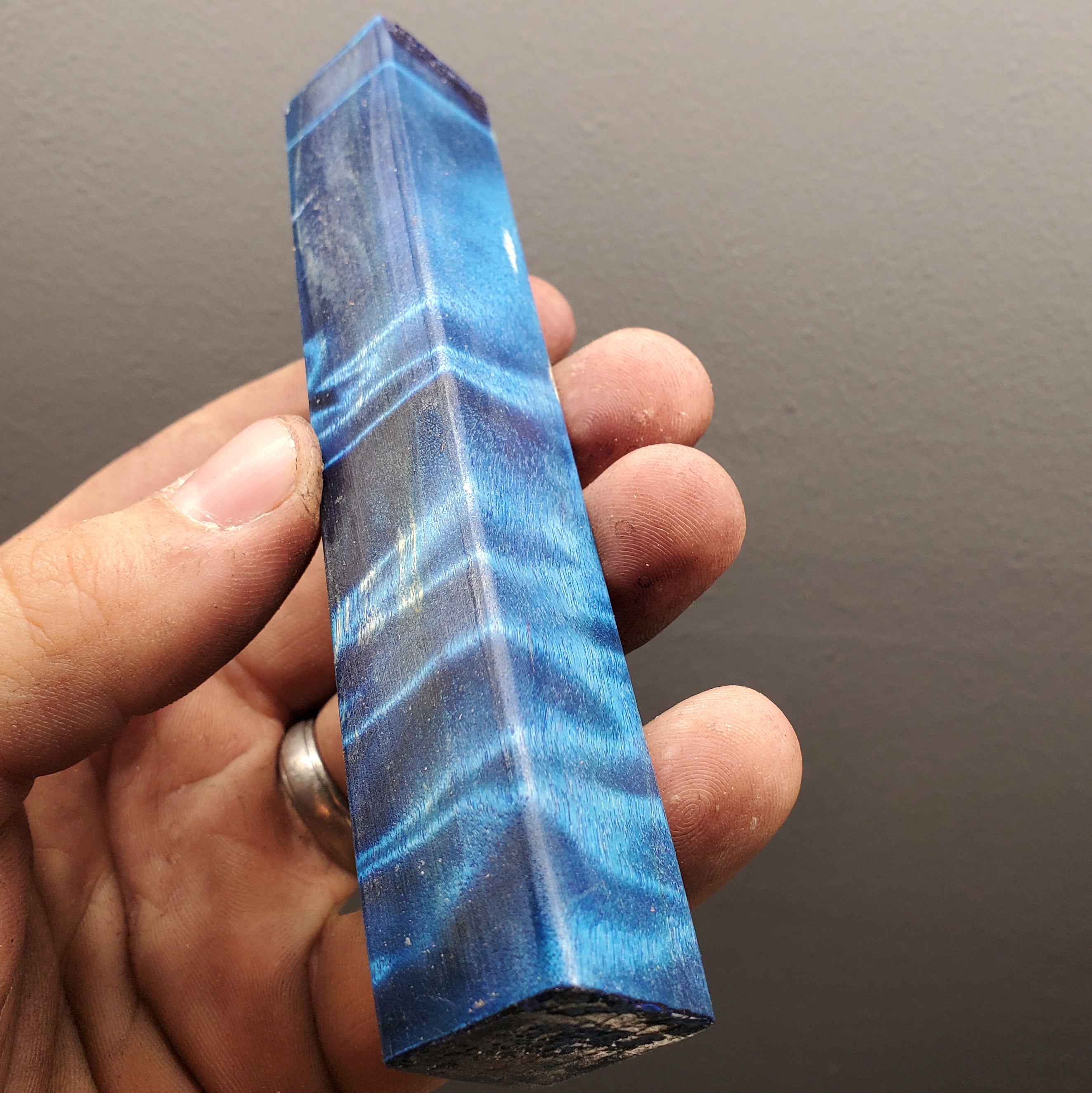 Blue, Quilted maple