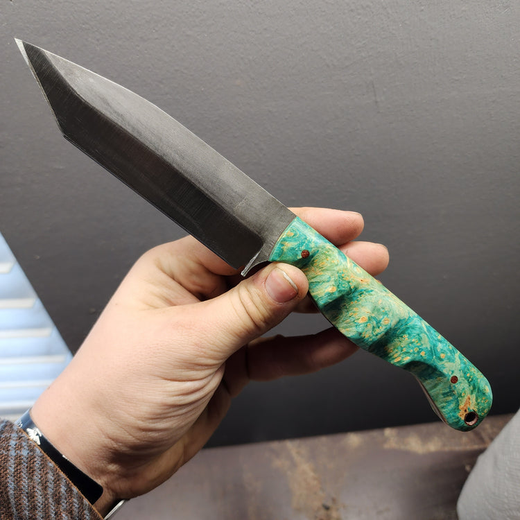 Maple Burl EDC2 Tanto