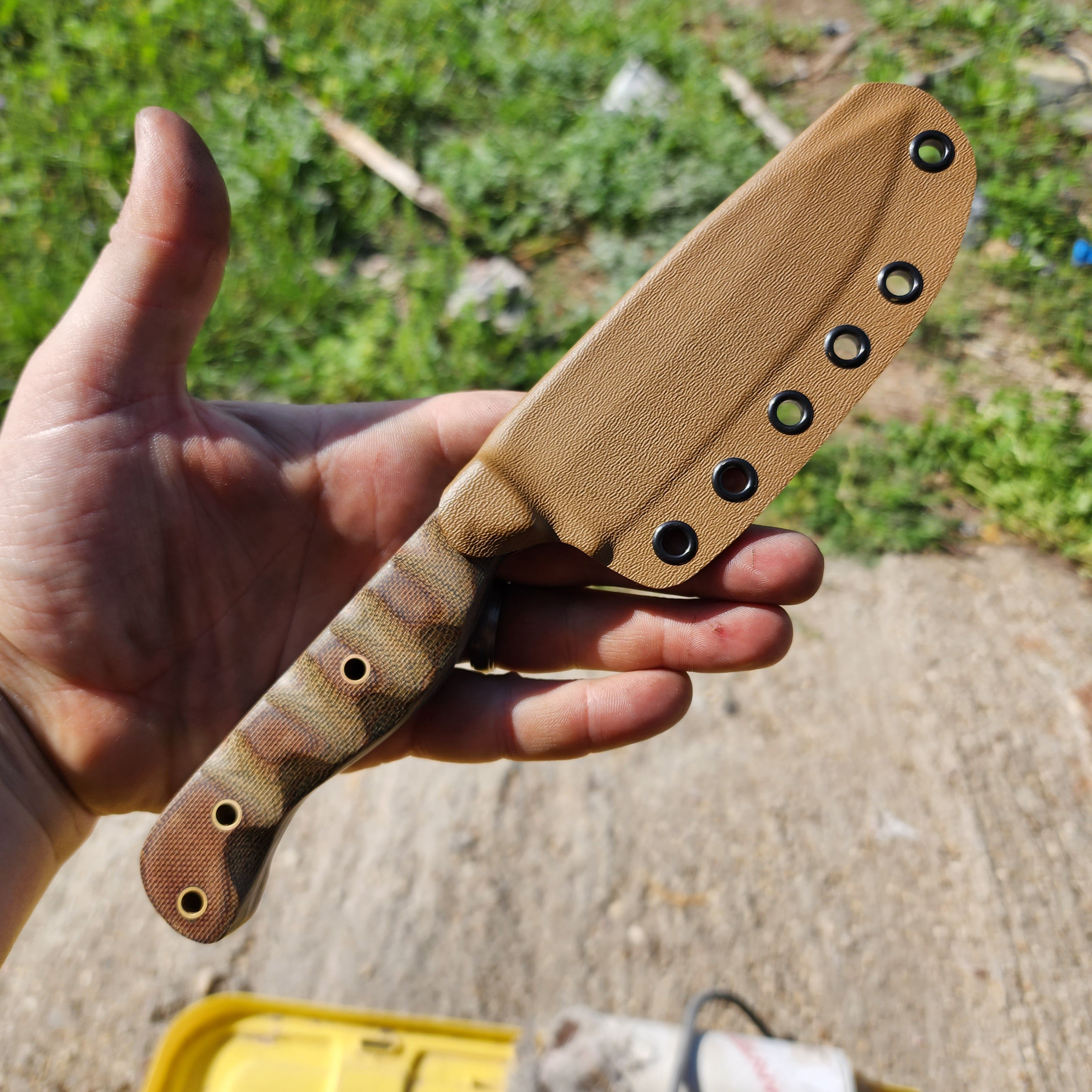 Holy Topographic micarta EDC2