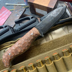 Textured Leopard Wood EDC, Gun Blued
