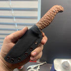 Textured Leopard Wood EDC, Gun Blued
